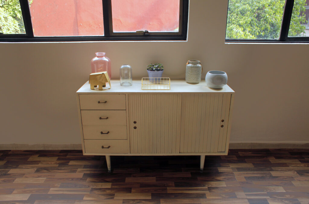 Room with warm, modern decor