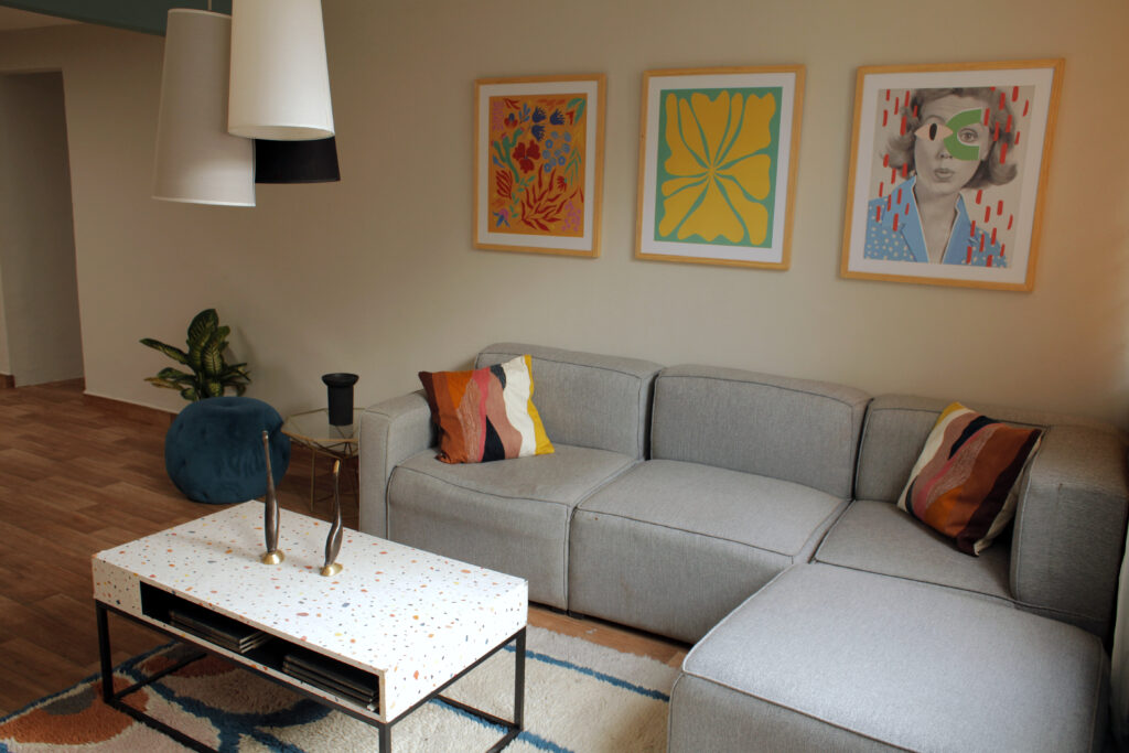 Room with warm, modern decor