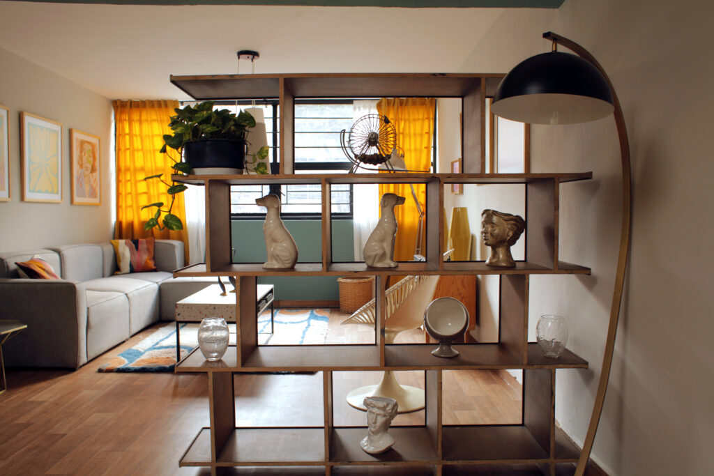 Room with warm, modern decor