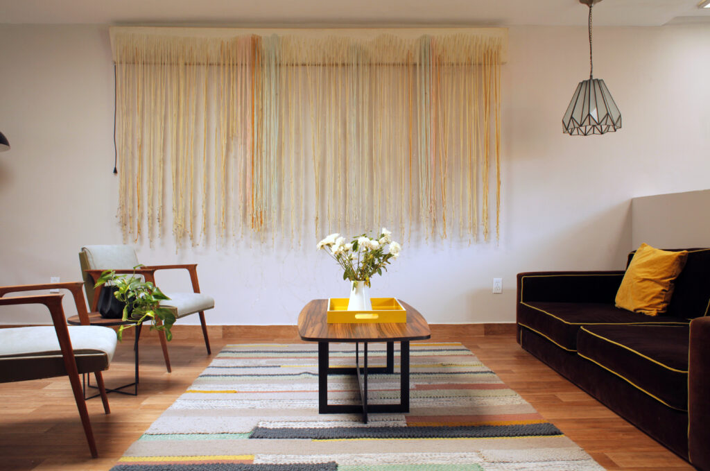 Room with warm, modern decor